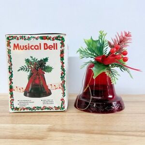 Vintage Telco Carolites Bells of Noel Musical Lighted Bell 5 Carols w/ Box
